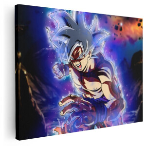 Artaza Canvas Schilderij Anime - 160x120 cm - Groot - Wanddecoratie Ultra Instinct - Muurdecoratie Dragon Ball - Kamer Accessoires Jongens