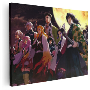 Artaza Canvas Schilderij Hashira Demon Slayer - 40x30 cm - Wanddecoratie Anime - Muurdecoratie Slaapkamer Jongen - Kamer Accessoires