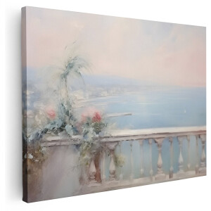 Artaza Canvas Schilderij Zeilboot - 160x120 cm - Groot - Wanddecoratie Oceaan - Muurdecoratie Landschap Balkon - Kamer Accessoires Natuur