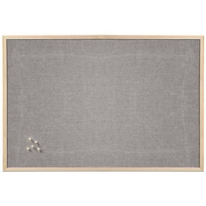 Zeller prikbord|memobord - grijs - 60 x 80 cm - textiel - groot