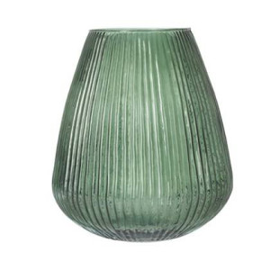 Excellent Houseware Vaas - glas - groen - 25 x 37 cm