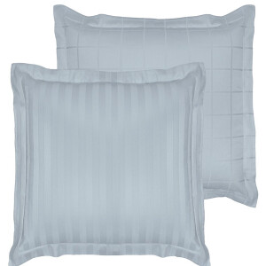 De Witte Lietaer Kussensloop Zygo Ice Blue - 63 x 63 cm - Blauw - Katoen Satijn