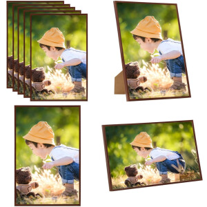 vidaXL Fotolijsten 5 st voor wand of tafel 59,4x84 cm MDF bronskleurig - Fotolijst - Fotolijsten - Lijst - Lijsten