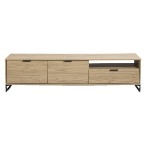 Leen Bakker - TV-meubel Lucca - Eikenkleur - 46x185x48 Cm - MDF - Bruin#Beige
