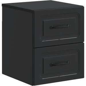 vidaXL - Muurbevestigde - Nachttafel - Zwart - 34,5 - x - 33 - x - 40 - cm - Bewerkt - hout