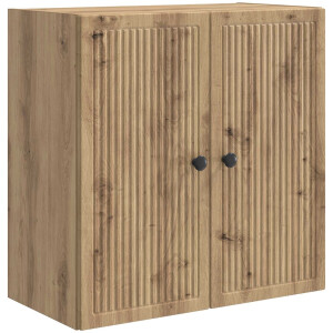 vidaXL - Wandkast - Artisanaal - eiken - 59 - x - 31 - x - 60 - cm - Bewerkt - hout