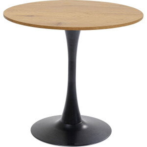 Kare Design Schickeria Ronde Bistrotafel 80 Cm - Eiken/Zwart