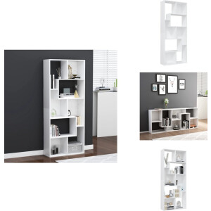 vidaXL Boekenkast - Boekenkasten - Kast - Kasten - Boekenkast 67x24x161 cm bewerkt hout wit