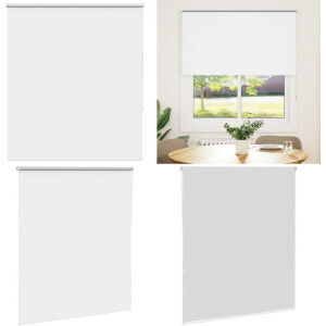 vidaXL Rolgordijn verduisterend 125x150 cm stofbreedte 121,6 cm wit - Rolgordijn - Rolgordijnen - Dag- En Nachtgordijn - Verduisterend Rolgordijn