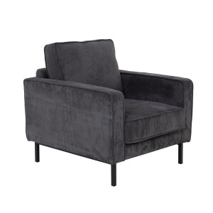 Tower Living Fauteuil 'Norwich' Rib, kleur Donkergrijs