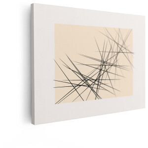 Artaza Canvas Schilderij Abstract - 120x90 cm - Wanddecoratie Modern - Muurdecoratie Lijnen - Decoratie Woonkamer - Schilderijen Op Canvas