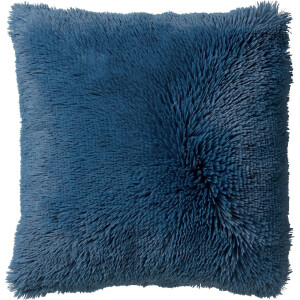 Dutch Decor FLUFFY - kussenhoes 60x60 cm - superzacht - XL kussenhoes - Provincial Blue - blauw - met rits - zonder binnenkussen