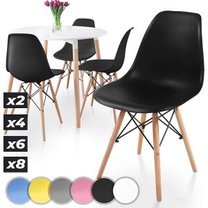 Pippa Design eetkamerstoel - zwart - set van 4