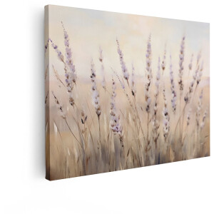 Artaza Canvas Schilderij Lavendel - 80x60 cm - Wanddecoratie Bloemen - Muurdecoratie Landelijk - Decoratie Natuur - Schilderijen Op Canvas