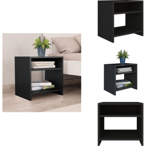 vidaXL Nachtkastje - Nachtkastjes - Bedkastje - Bedkastjes - Nachtkastje 40x30x40 cm bewerkt hout zwart