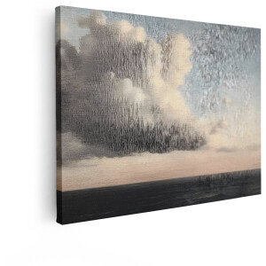 Artaza Canvas Schilderij Zee - 120x90 cm - Wanddecoratie Zonsondergang - Muurdecoratie Wolken Landschap - Schilderijen Op Canvas Natuur