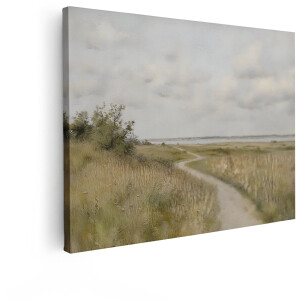 Artaza Canvas Schilderij Landschap - 120x90 cm - Wanddecoratie Landelijk - Muurdecoratie Natuur - Schilderijen Woonkamer