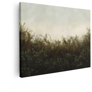 Artaza Canvas Schilderij Natuur - 80x60 cm - Wanddecoratie Vintage Landschap - Muurdecoratie Planten - Decoratie Woonkamer Brocante