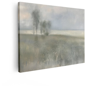 Artaza Canvas Schilderij Landschap - 120x90 cm - Wanddecoratie Landelijk - Muurdecoratie Natuur - Decoratie Boom - Schilderijen Op Canvas