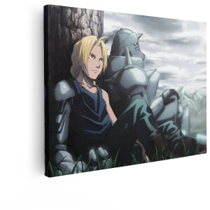 Artaza Canvas Schilderij Anime Fullmetal Alchemist - 40x30 cm - Wanddecoratie Jongenskamer - Muurdecoratie Mannen - Schilderijen Op Canvas