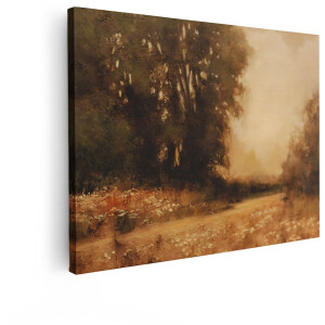 Artaza Canvas Schilderij Natuur - 40x30 cm - Wanddecoratie Bos - Muurdecoratie Boom - Decoratie Landschap Woonkamer - Kamer Accessoires