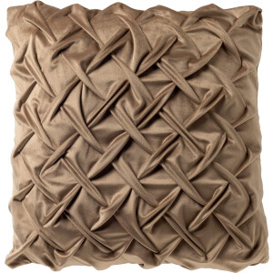 Dutch Decor MIRA - kussenhoes 45x45 cm - 3D-vlechtpatroon - Irish Cream - beige - met rits - zonder binnenkussen