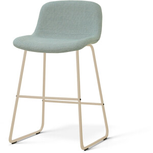 Nolon Nino-Mats Barkruk Saliegroen - Beige Onderstel - 65 Cm - Barstoel - Stoffen - Modern