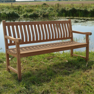 LivingFurn Tuinbank 'Patrick' Teakhout, 120cm
