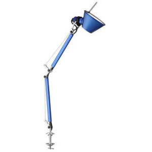 Artemide Tolomeo Micro klemlamp retrofit blauw