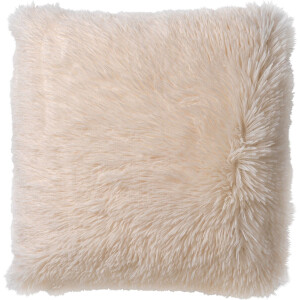 Dutch Decor FLUFFY - sierkussen 60x60 cm - superzacht - XL kussen - Snow White - wit - Inclusief binnenkussen - Luxe kussens voor woonkamer & bank