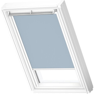 VELUX Origineel Verduisterend Rolgordijn (DKL) Wit Kozijn, MK08, Light Blue