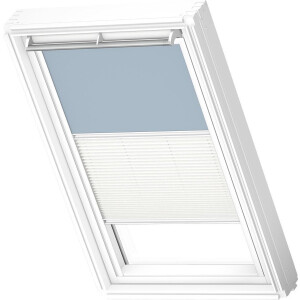 VELUX Origineel Verduisterend Rolgordijn Plus Plissé (DFD) Wit Kozijn, P04, P34, 404, Light Blue