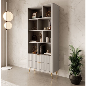 Meubella - Boekenkast Lima - Beige - 88 cm