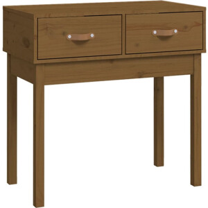 vidaXL - Wandtafel - 76,5x40x75 - cm - massief - grenenhout - honingbruin
