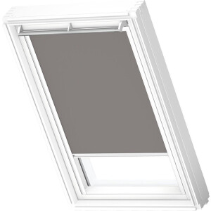 VELUX Origineel Verduisterend Rolgordijn (DKL) Wit Kozijn, MK04, Grey