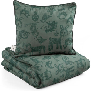 Sebra - Dekbedovertrek set Junior - Forest (100 x140 cm) - Dekbedovertrekken - Bottle Green