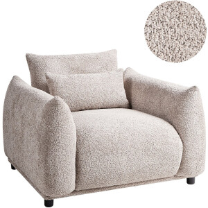 JAMSA - Fauteuil - Taupe - Bouclé