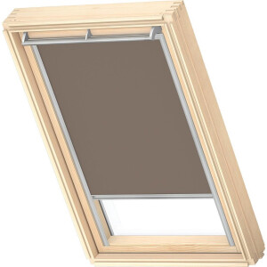 VELUX Origineel Verduisterend Rolgordijn (DKL), Zilveren Kozijn, MK04, Warm Grey
