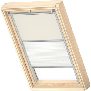 VELUX Origineel Verduisterend Rolgordijn Plus Plissé (DFD), Zilveren Kozijn, M06, 306, Licht Beige