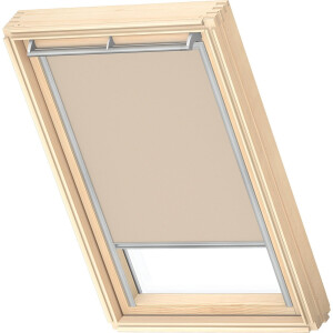 VELUX Origineel Verduisterend Rolgordijn Plus Plissé (DFD), Zilveren Kozijn, M04, 304, 1, Beige
