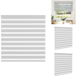 vidaXL Zebra Jaloezie - Zebra Jaloezieën - Zebra Rolgordijn - Dubbel Rolgordijn - Zebra rolgordijn 150x100 cm stofbreedte 145,9 cm lichtgrijs