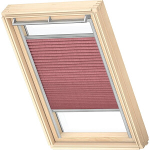 VELUX Origineel Plisségordijn (FHL), Zilveren Kozijn, CK02, Wine Red