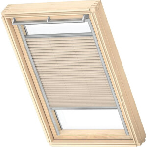 VELUX Origineel Plisségordijn (FHL), Zilveren Kozijn, PK08, Light Beige