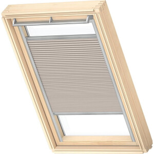 VELUX Origineel Verduisterend Plisségordijn (FHC), Zilveren Kozijn, UK04, Dark Sand