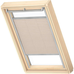 VELUX Origineel Plisségordijn (FHL), Zilveren Kozijn, PK10, Classic Sand