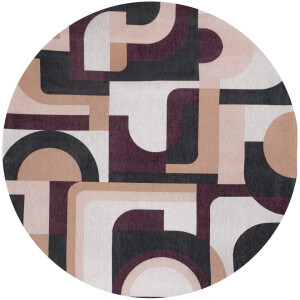 Rond vloerkleed Louis de Poortere Nuance Module Pink Rohe 9209 - maat 140 cm