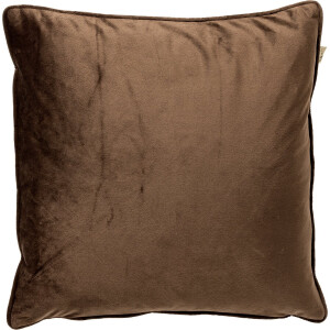 Dutch Decor FINN - sierkussen 45x45 cm - velvet - effen kleur - Chocolate Martini - donkerbruin - Inclusief binnenkussen - Luxe kussens voor woonkamer & bank