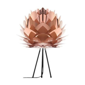 Umage Silvia Medium tafellamp copper - met tripod zwart - Ã 50 cm