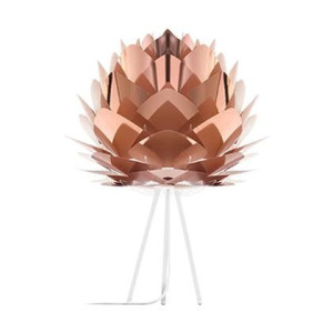 Umage Silvia Medium tafellamp copper - met tripod wit - Ã 50 cm