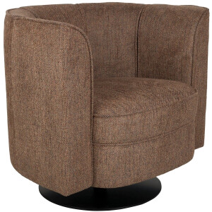 Dutchbone Flower Fauteuil/ Draaistoel Bruin